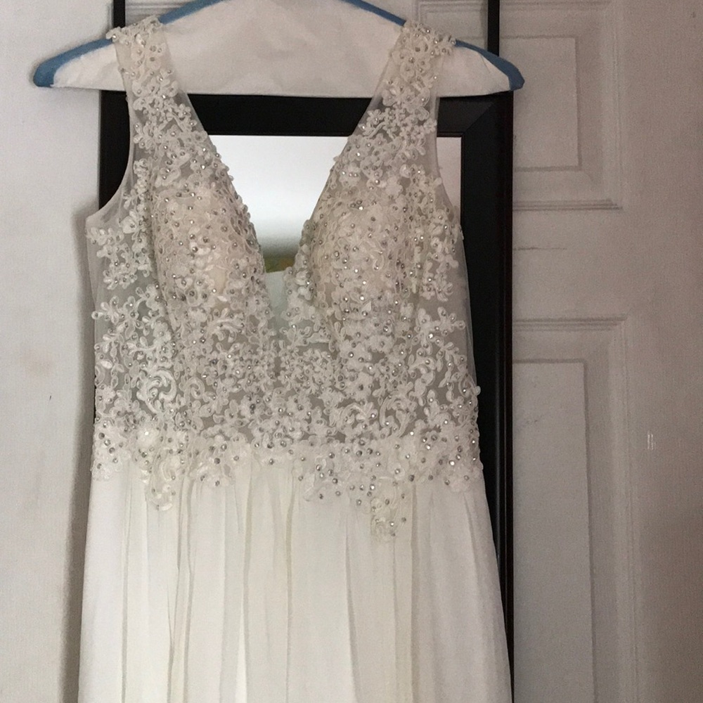 White Cherri Hill Prom Dress